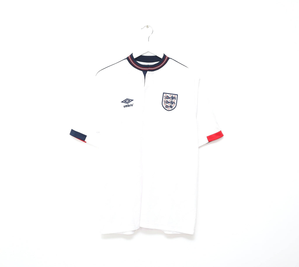1987/90 ROBSON #7 England Retro Umbro Home Football Shirt (L) EURO 88