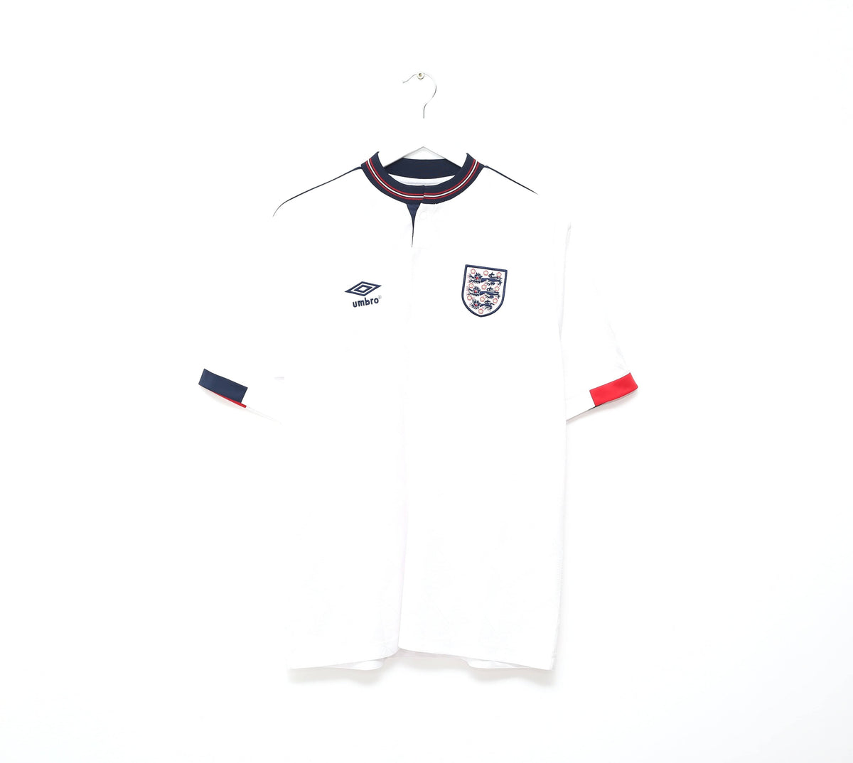 1987/90 ROBSON #7 England Retro Umbro Home Football Shirt (L) EURO 88