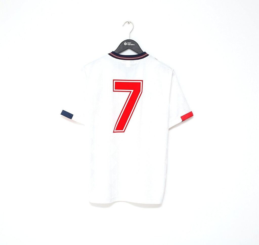 1987/90 ROBSON #7 England Retro Umbro Home Football Shirt (S) EURO 88