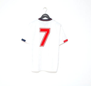 1987/90 ROBSON #7 England Retro Umbro Home Football Shirt (S) EURO 88