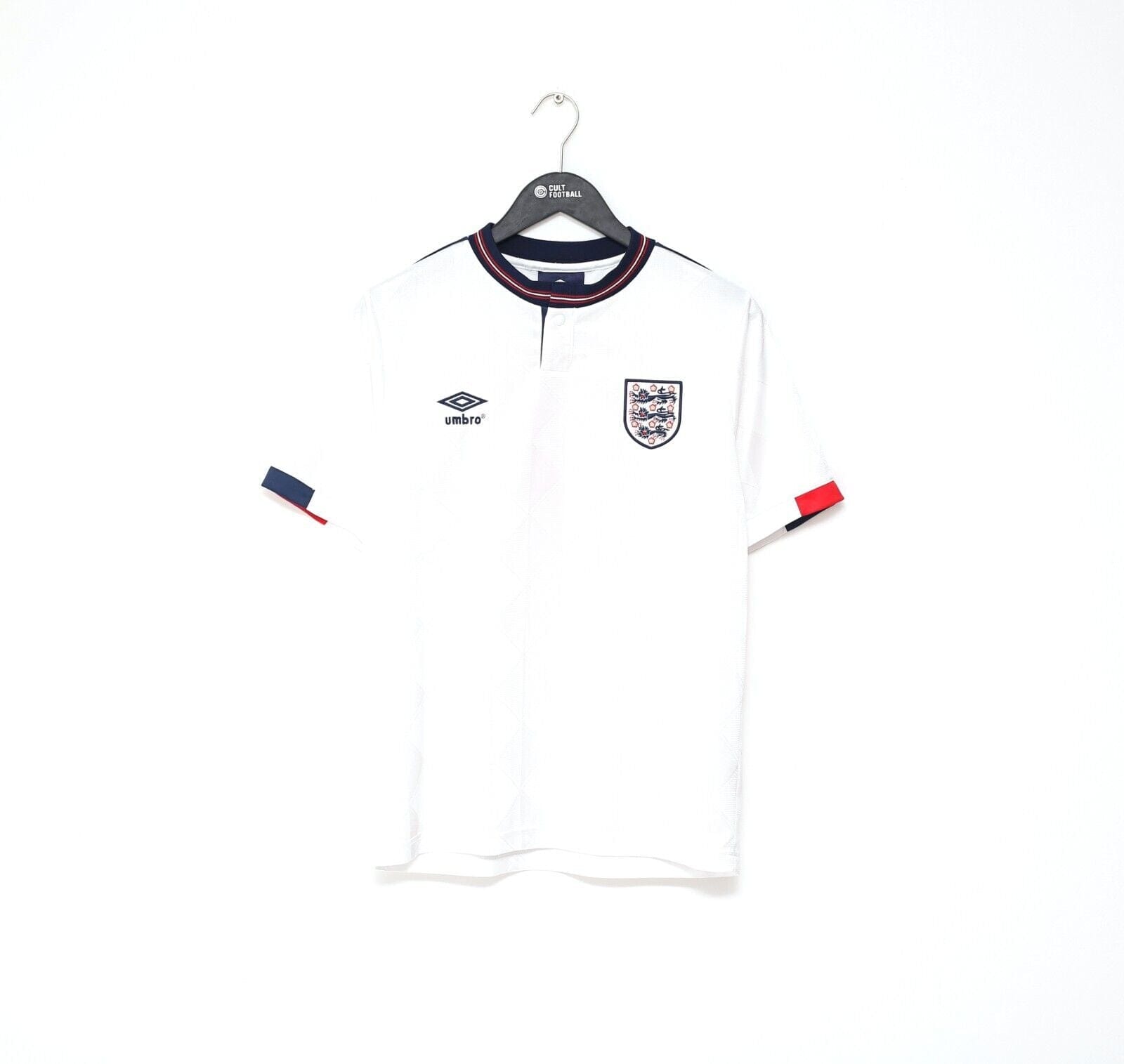 1987/90 ROBSON #7 England Retro Umbro Home Football Shirt (S) EURO