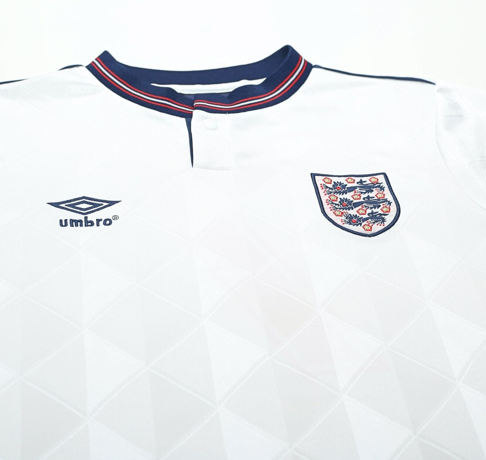 1987/90 ROBSON #7 England Retro Umbro Home Football Shirt (S) EURO 88