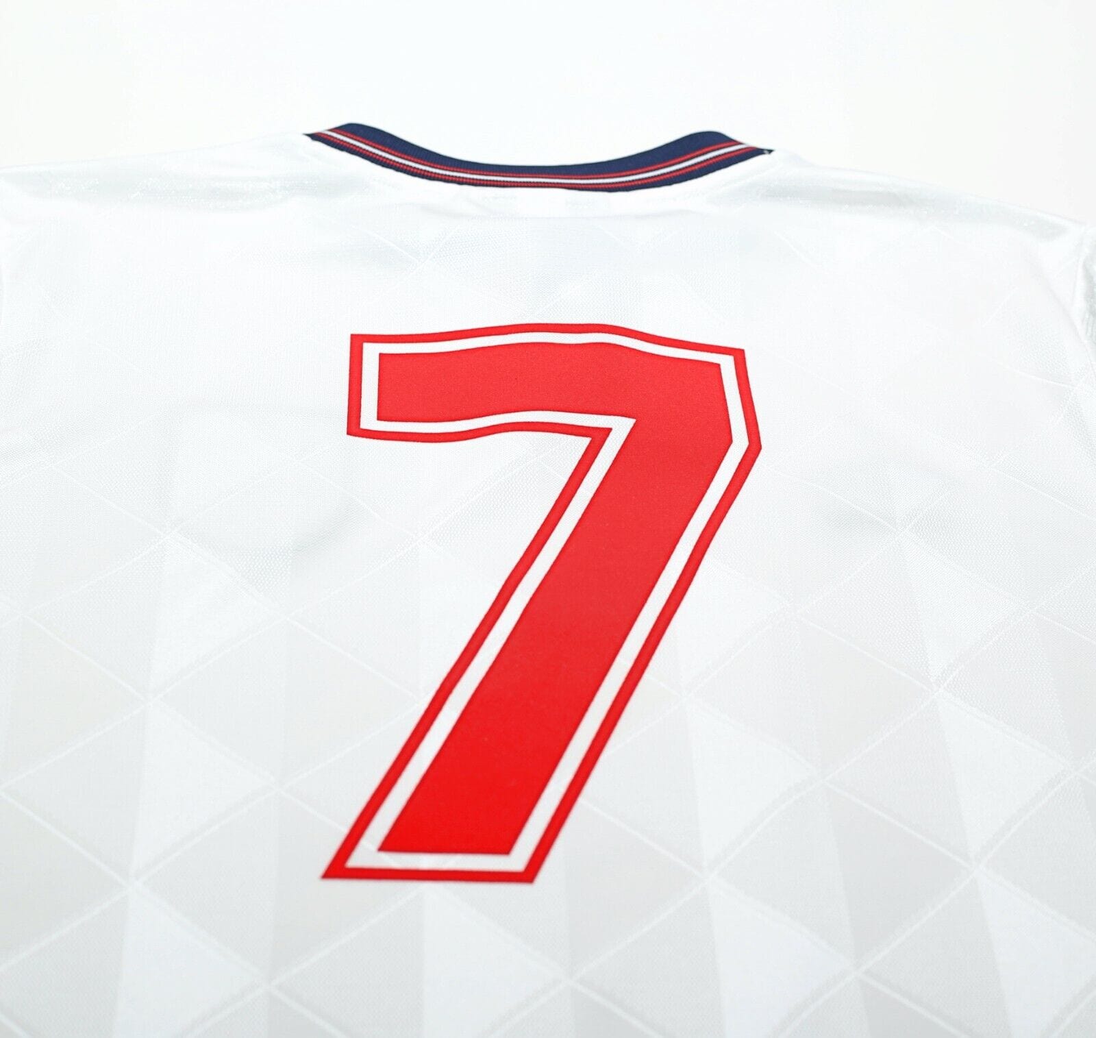 1987/90 ROBSON #7 England Retro Umbro Home Football Shirt (S) EURO