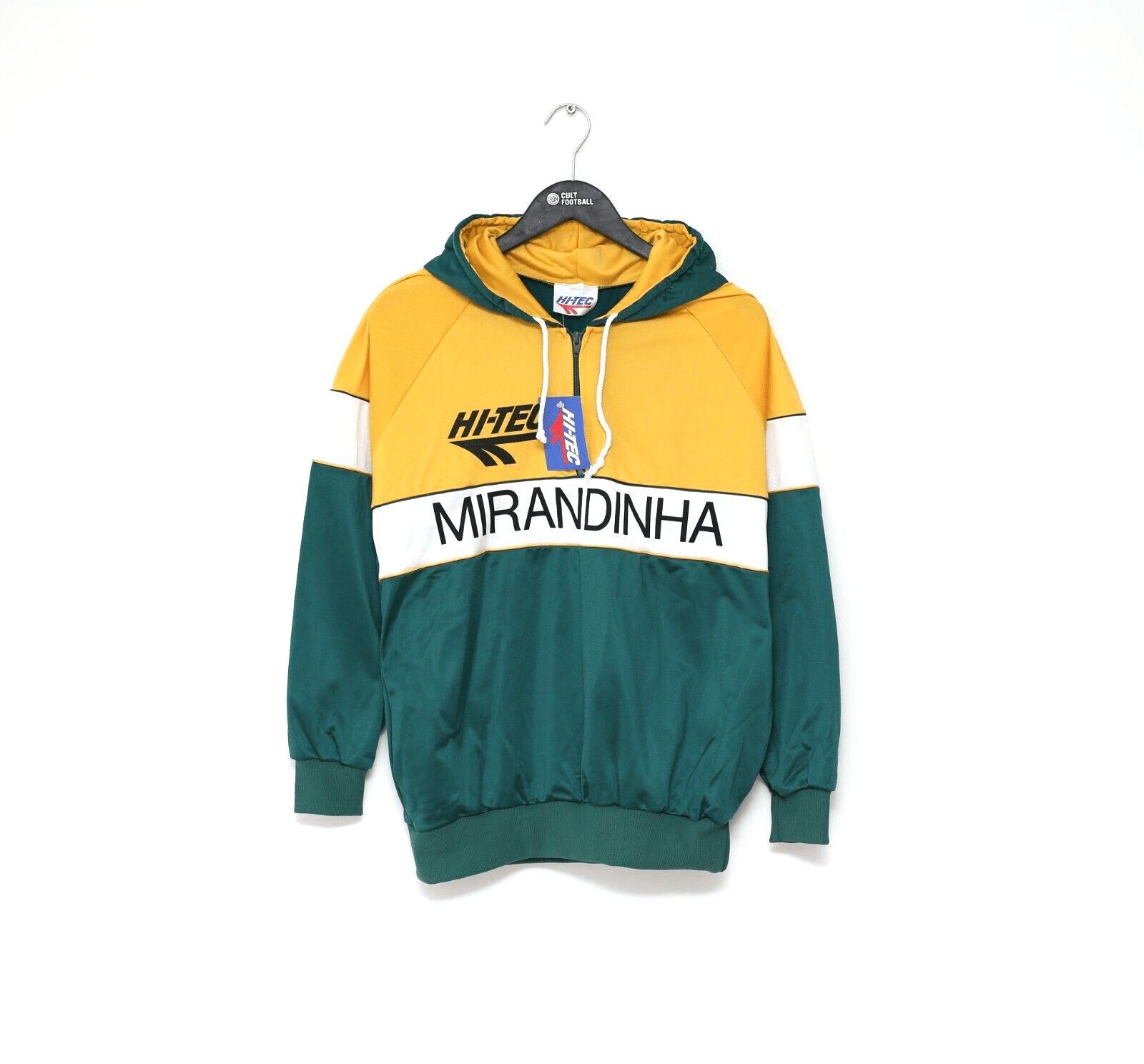 1987 MIRANDINHA Vintage HI-TEC Football Hoodie Track Top (M) BNWT Newc -  Football Shirt Collective
