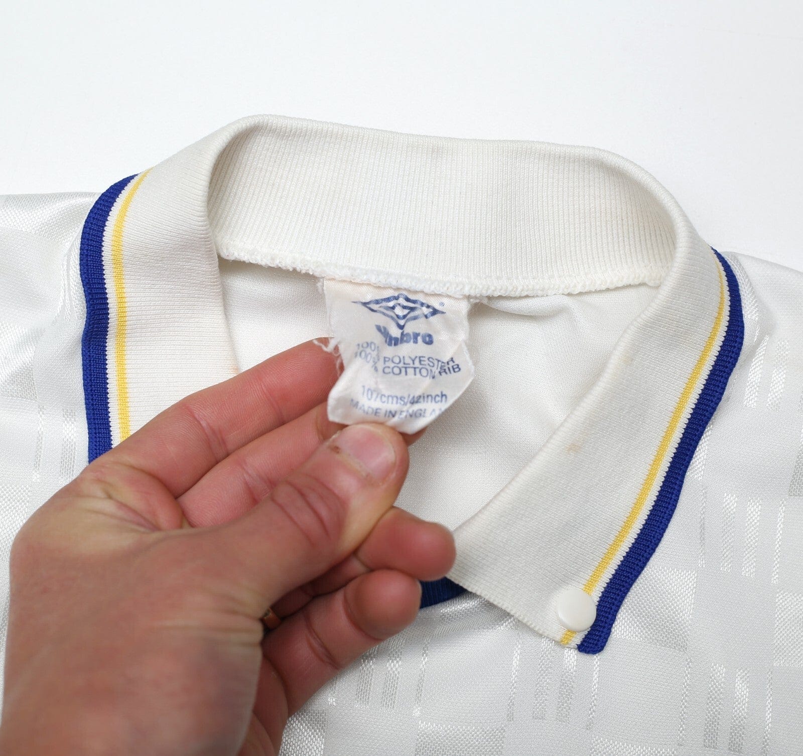 1988/90 LEEDS UNITED Vintage Umbro Home Football Shirt (L)