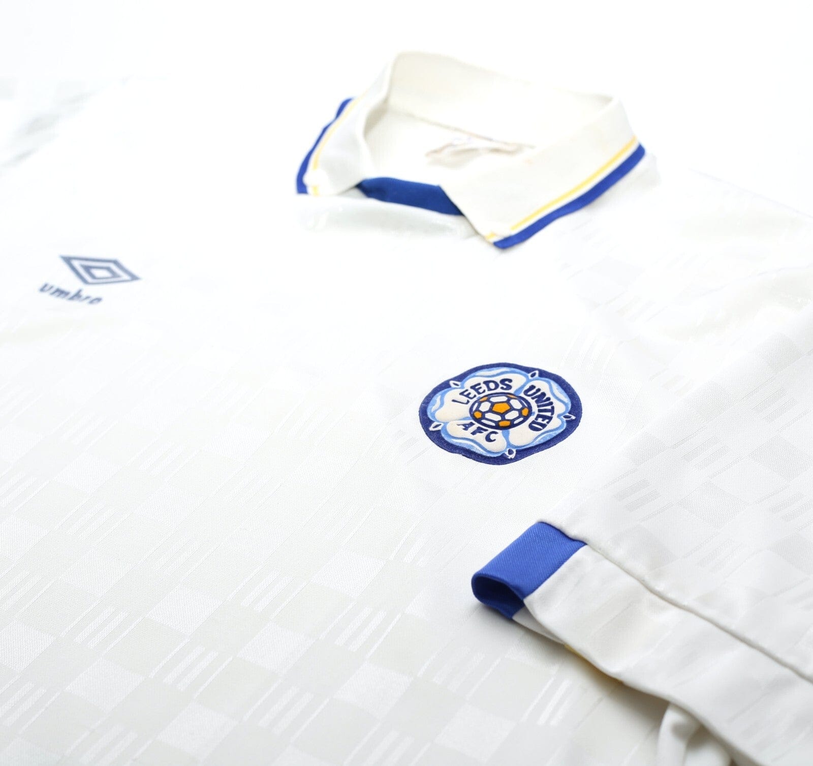 1988/90 LEEDS UNITED Vintage Umbro Home Football Shirt (L)