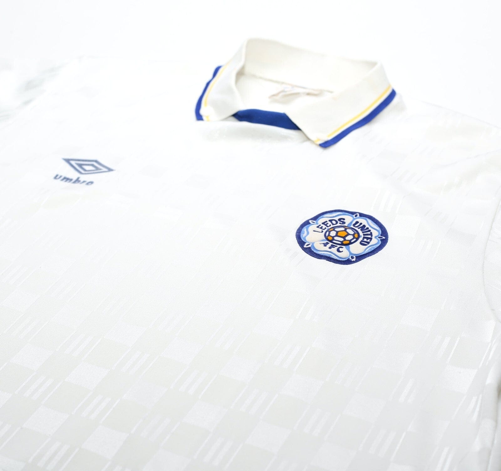 1988/90 LEEDS UNITED Vintage Umbro Home Football Shirt (L)