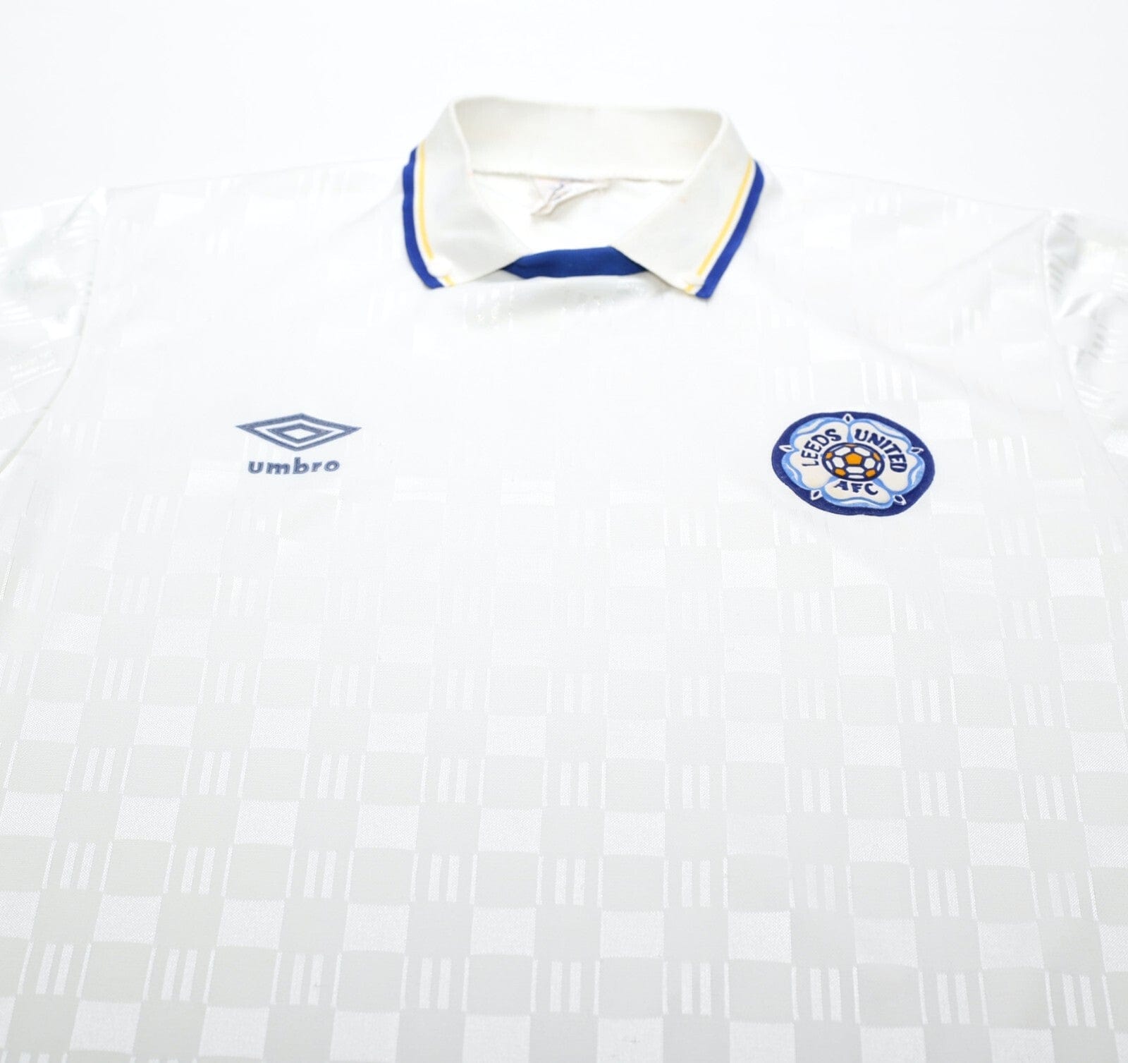1988/90 LEEDS UNITED Vintage Umbro Home Football Shirt (L)