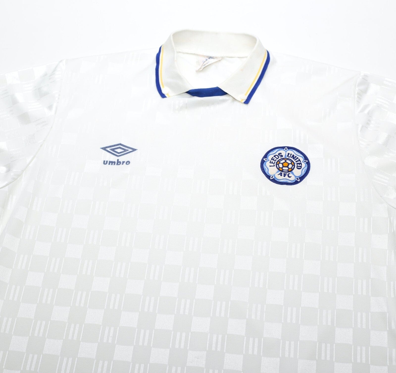 1988/90 LEEDS UNITED Vintage Umbro Home Football Shirt (L)
