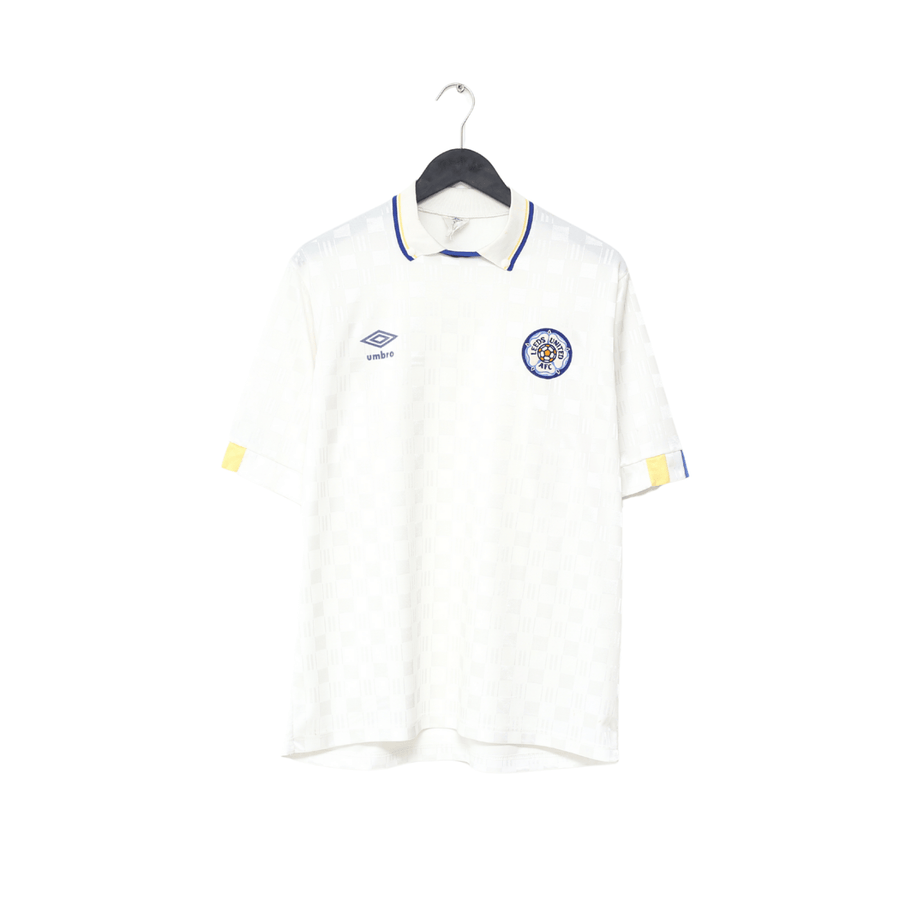 1988/90 LEEDS UNITED Vintage Umbro Home Football Shirt (L)