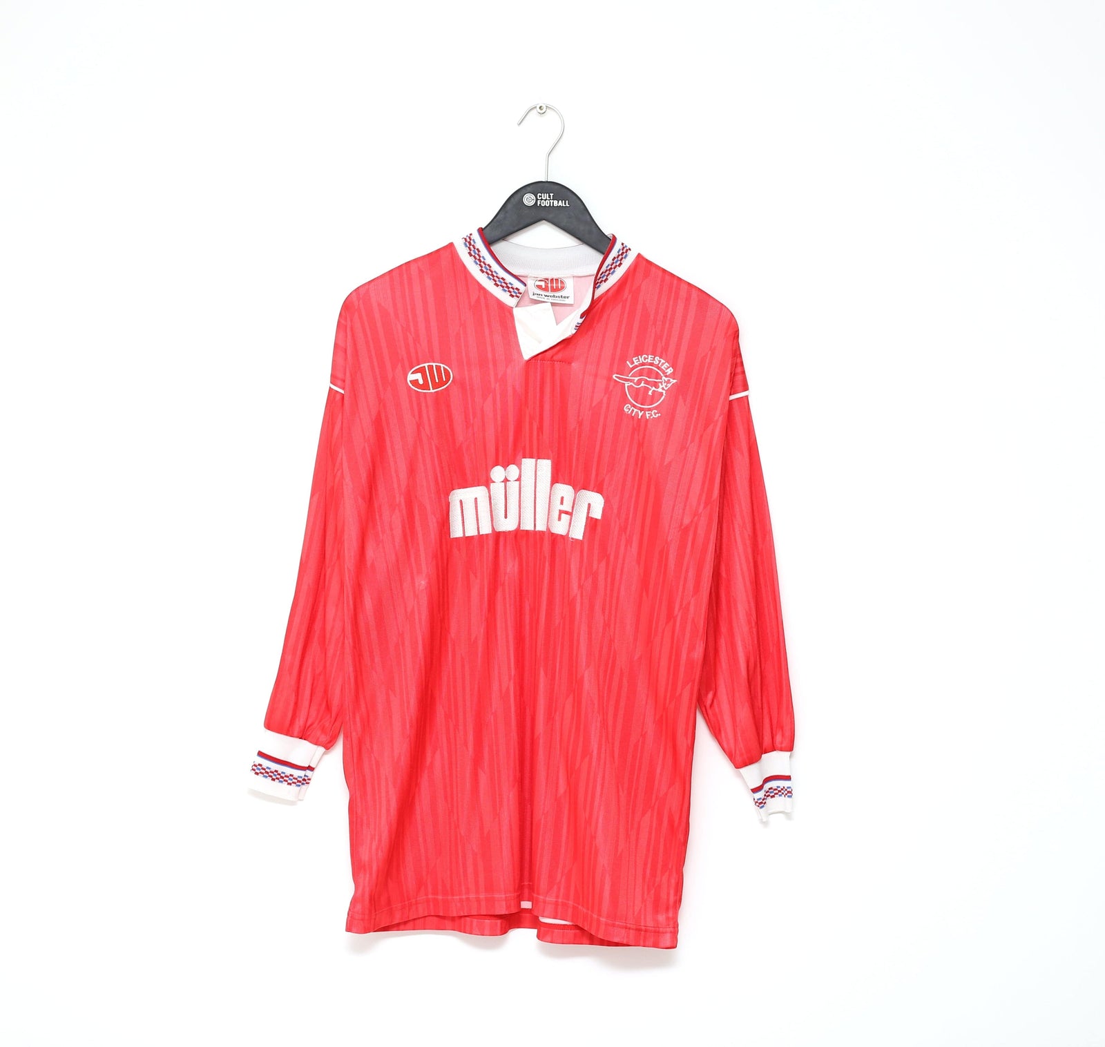 1988/90 LEICESTER CITY #3 Vintage Jan Webster Prototype Away Football Shirt (L)