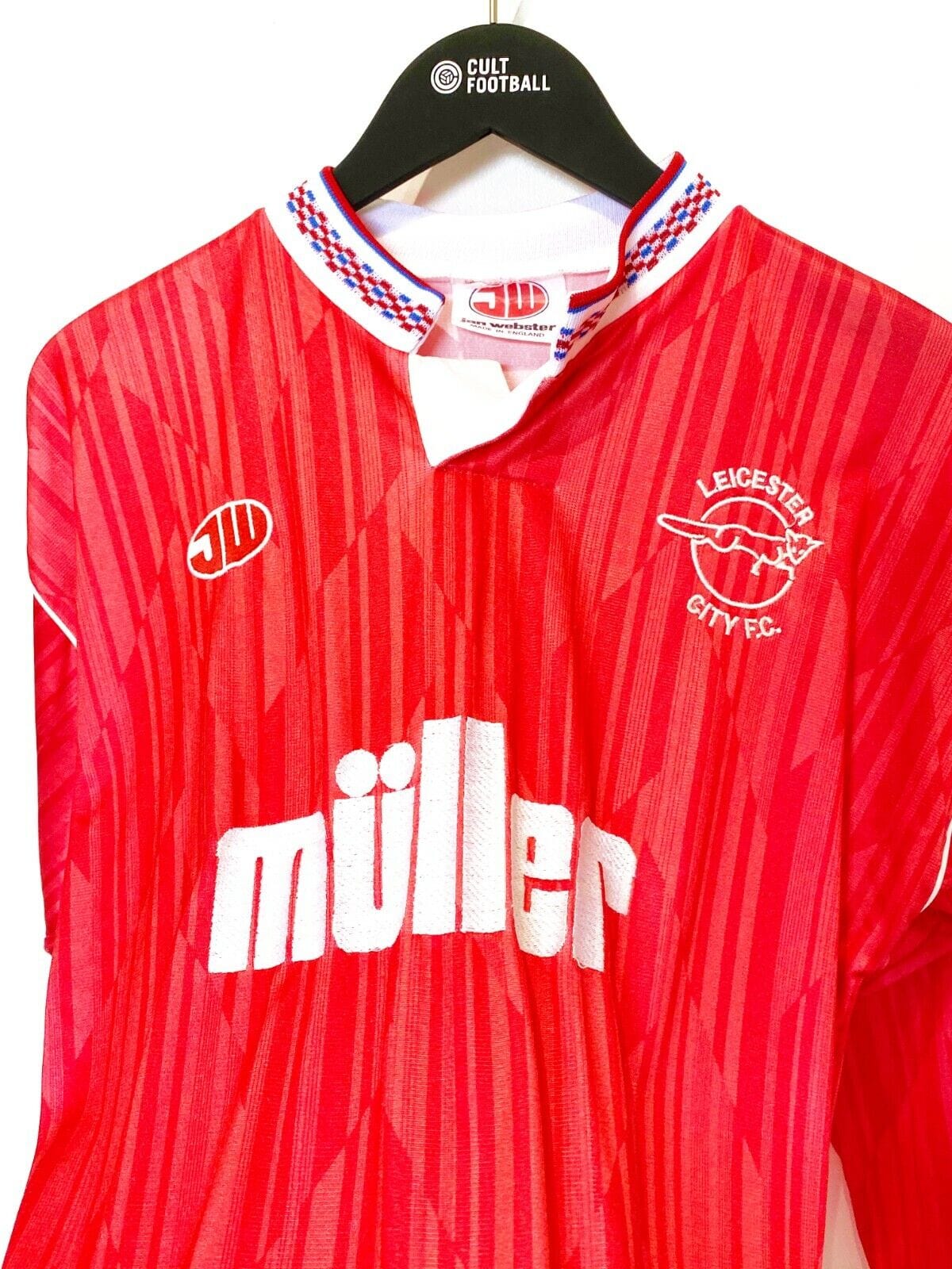 1988/90 LEICESTER CITY #3 Vintage Jan Webster Prototype Away Football Shirt (L)