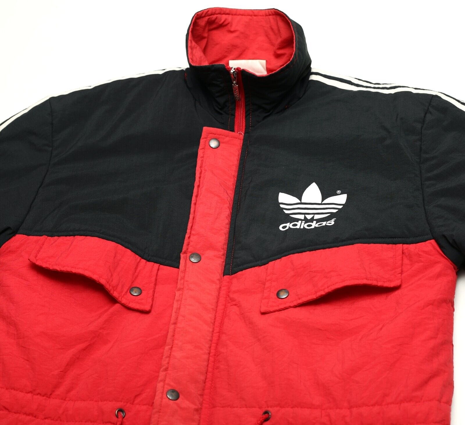 1988/90 MANCHESTER UNITED Vintage adidas Football Bench Coat Jacket (S/M)