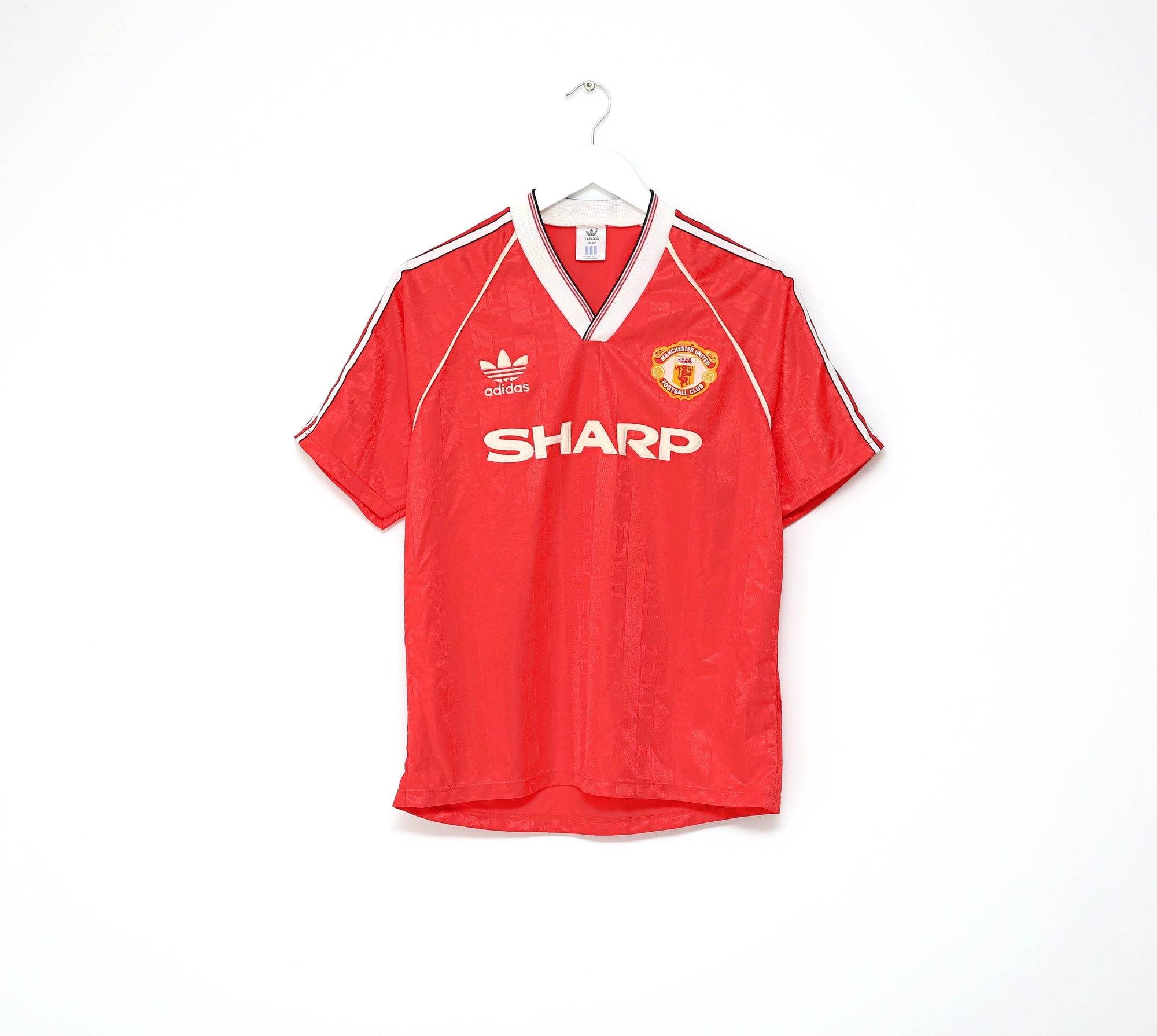 1988/90 MANCHESTER UNITED Vintage adidas Home Football Shirt (M) 40/42
