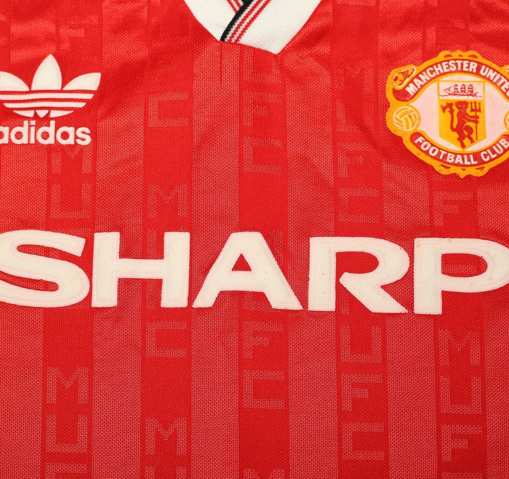 1988/90 MANCHESTER UNITED Vintage adidas Home Football Shirt (M)