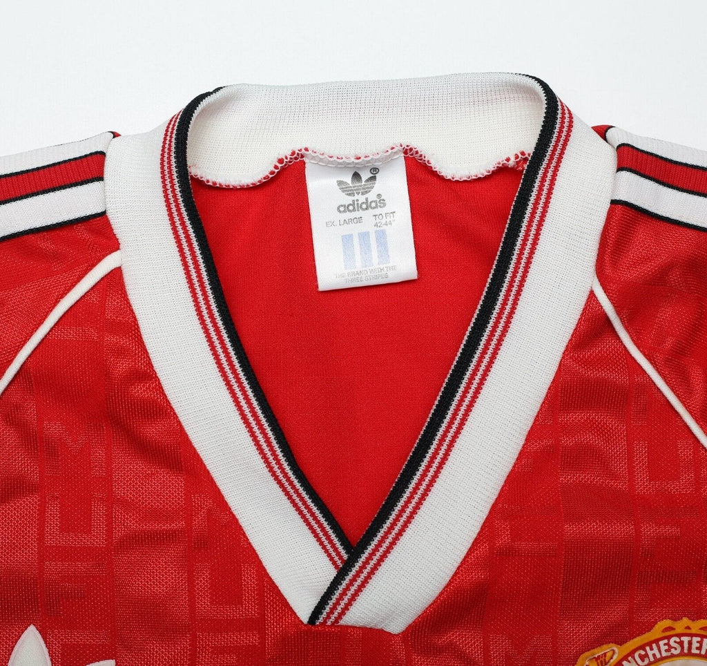 1988/90 MANCHESTER UNITED Vintage adidas Home Football Shirt (M)