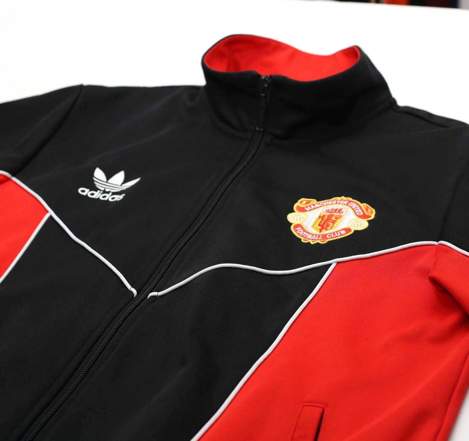 1988/90 MANCHESTER UNITED Vintage Retro adidas Originals Track Top (M)