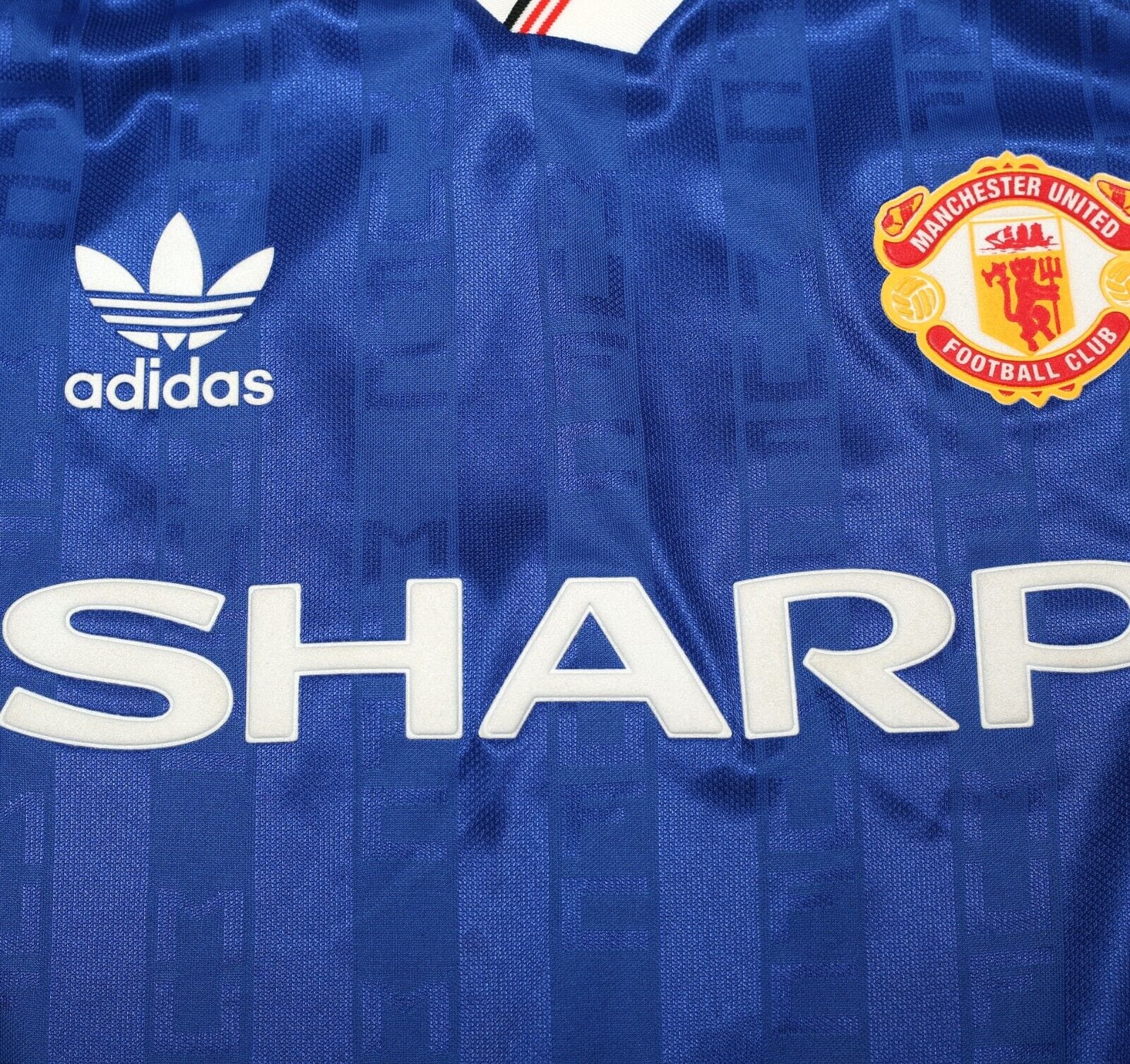 1988/90 ROBSON #7 Manchester United adidas Originals Away Football Shirt (L)