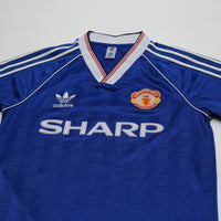 1988/90 Robson #7 Manchester United adidas Originals Away Football Shirt (S)