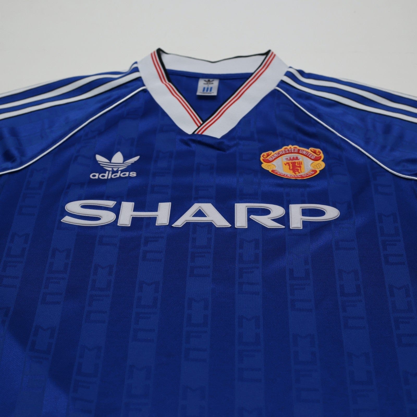 1988/90 Robson #7 Manchester United adidas Originals Away Football Shirt (S)