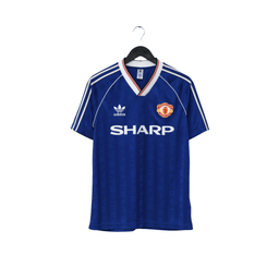1988/90 Robson #7 Manchester United adidas Originals Away Football Shirt (S)