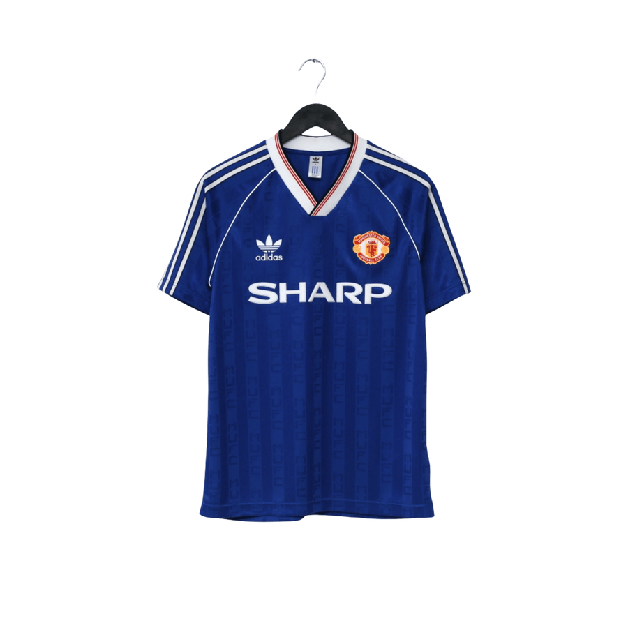 1988/90 Robson #7 Manchester United adidas Originals Away Football Shirt (S)
