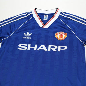 1988/90 Robson #7 Manchester United adidas Originals Away Football Shirt (S)
