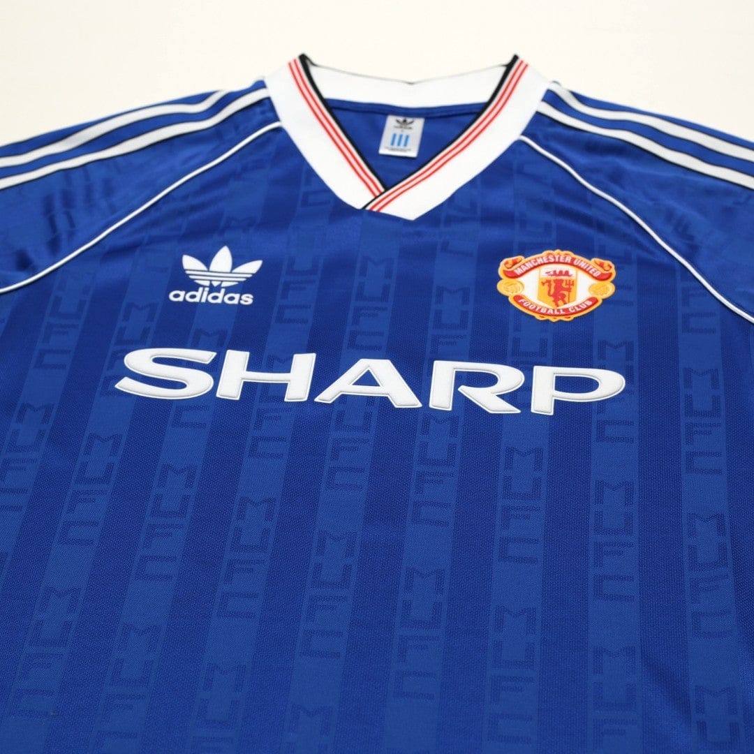 1988/90 Robson #7 Manchester United adidas Originals Away Football Shirt (S)