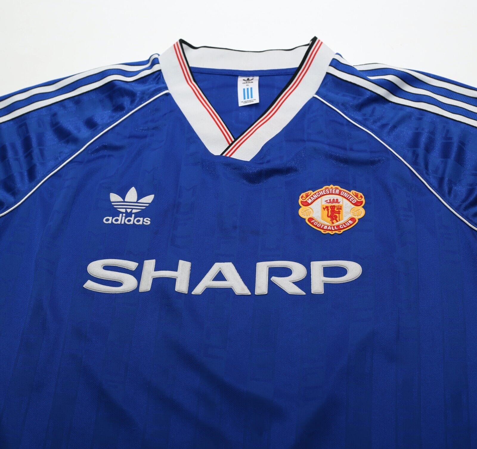 1988/90 ROBSON #7 Manchester United adidas Originals Away Football Shirt (XL)