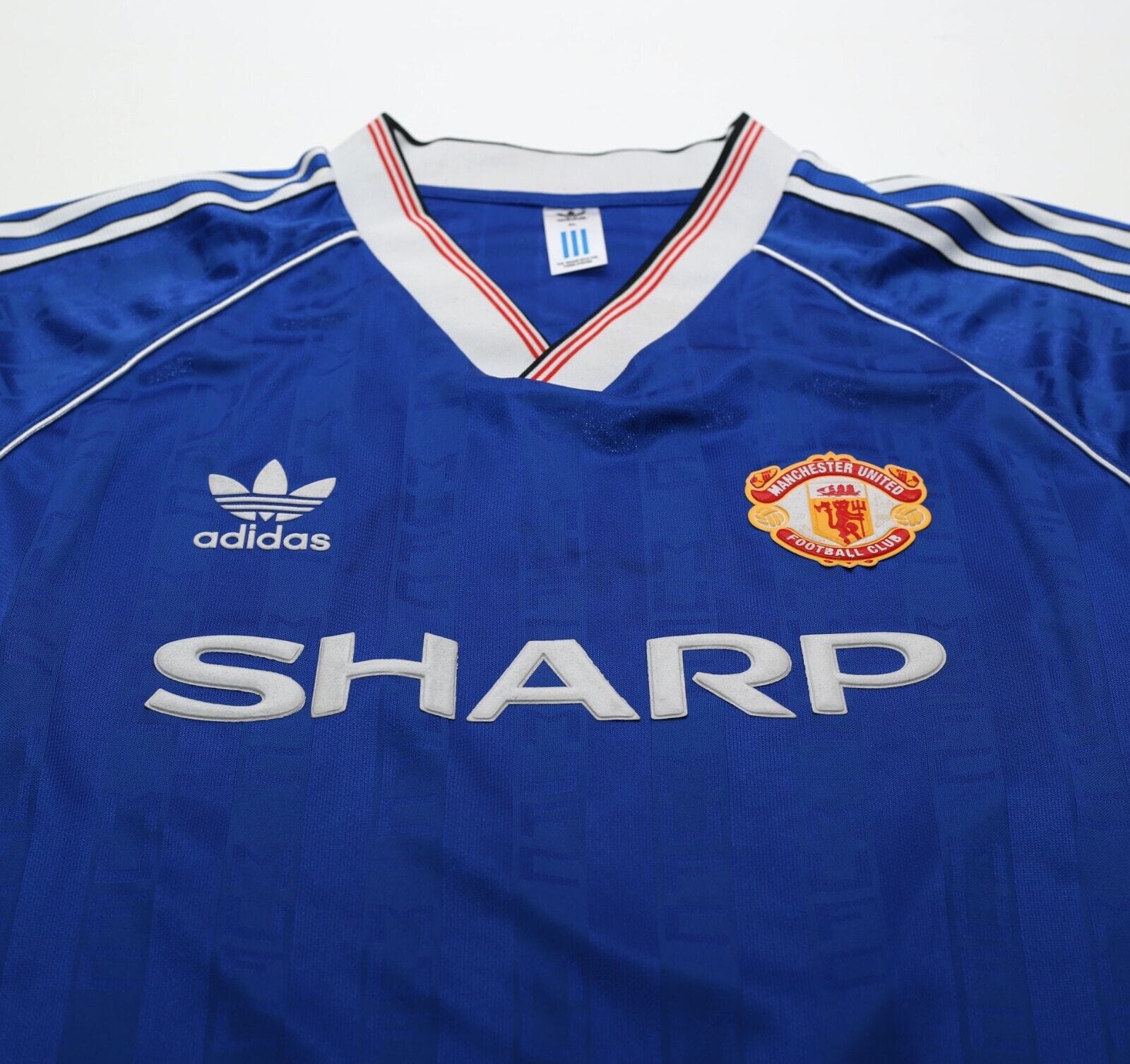 1988/90 ROBSON #7 Manchester United adidas Originals Away Football Shirt (XL)