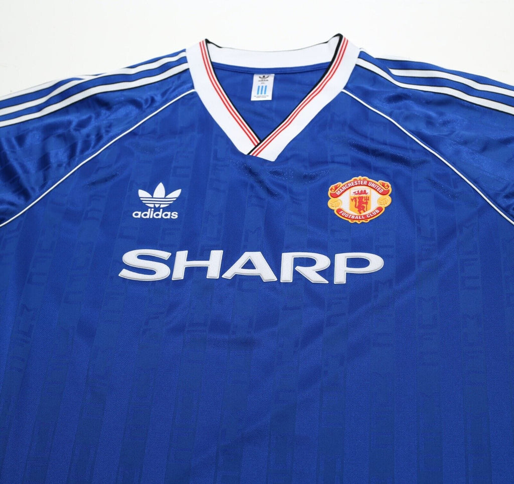1988/90 ROBSON #7 Manchester United adidas Originals Third Shirt (XXL)