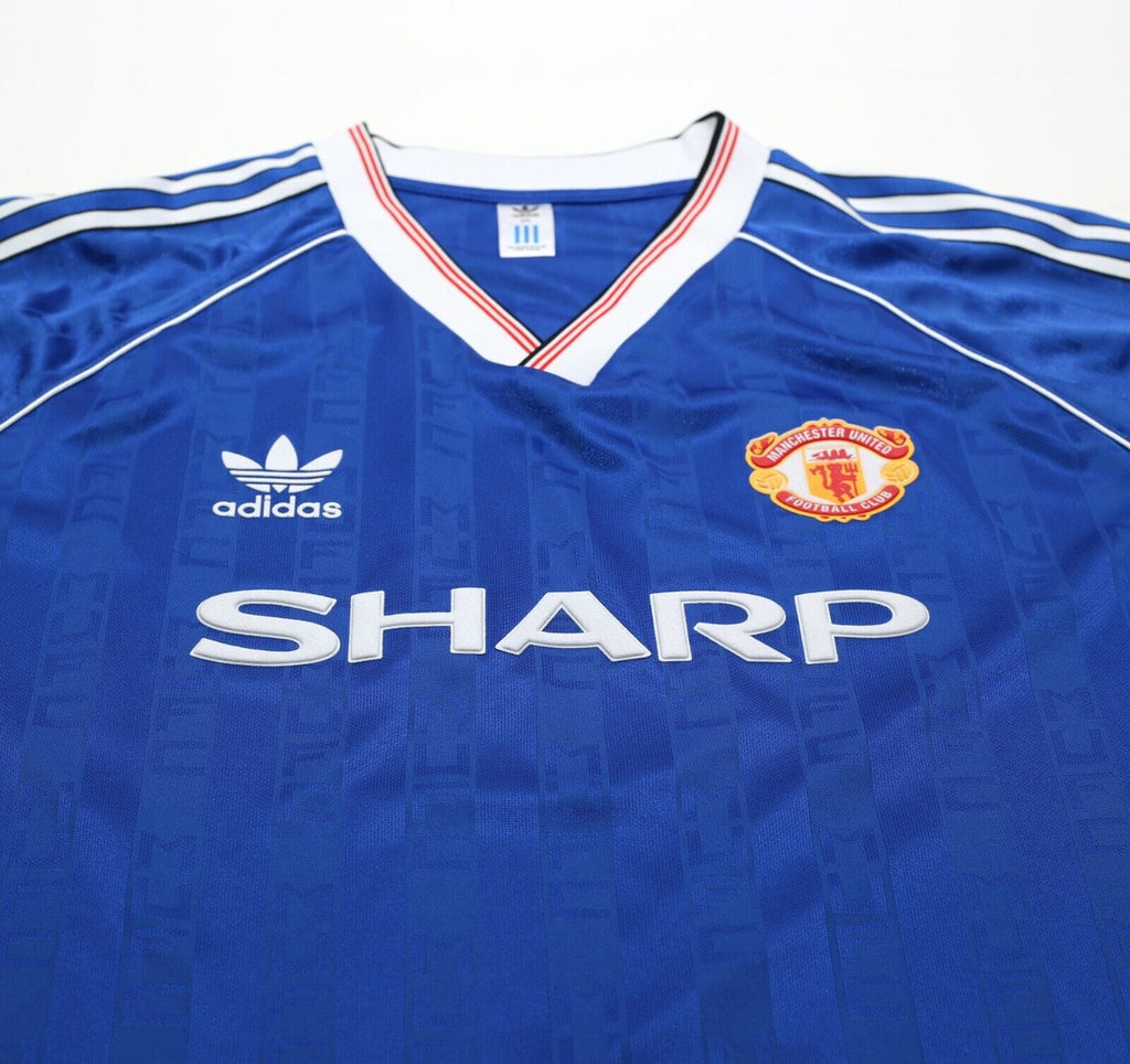 1988/90 ROBSON #7 Manchester United adidas Originals Third Shirt (XXL)