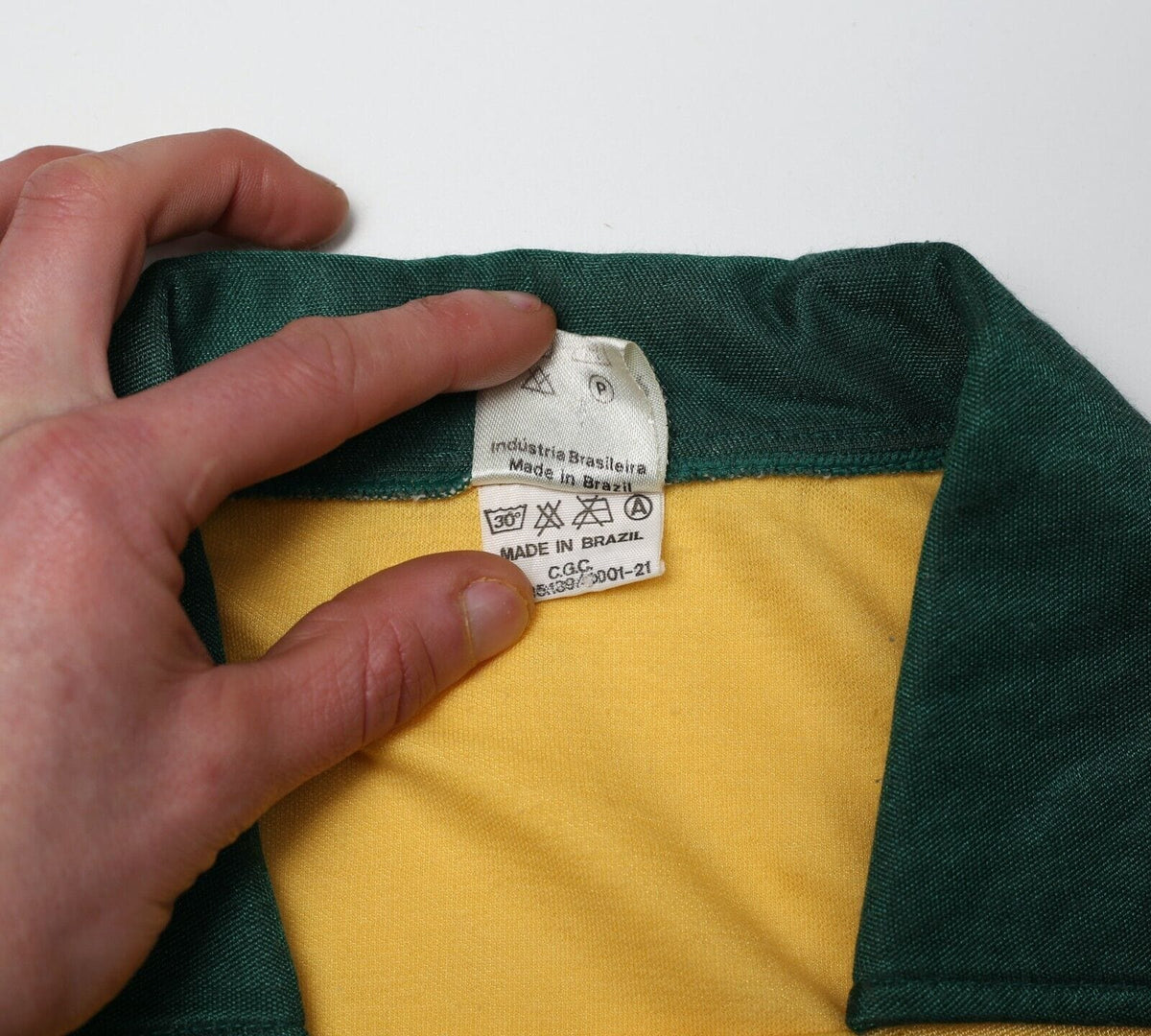 1988/91 BRAZIL Vintage Topper Home Football Shirt Jersey (S
