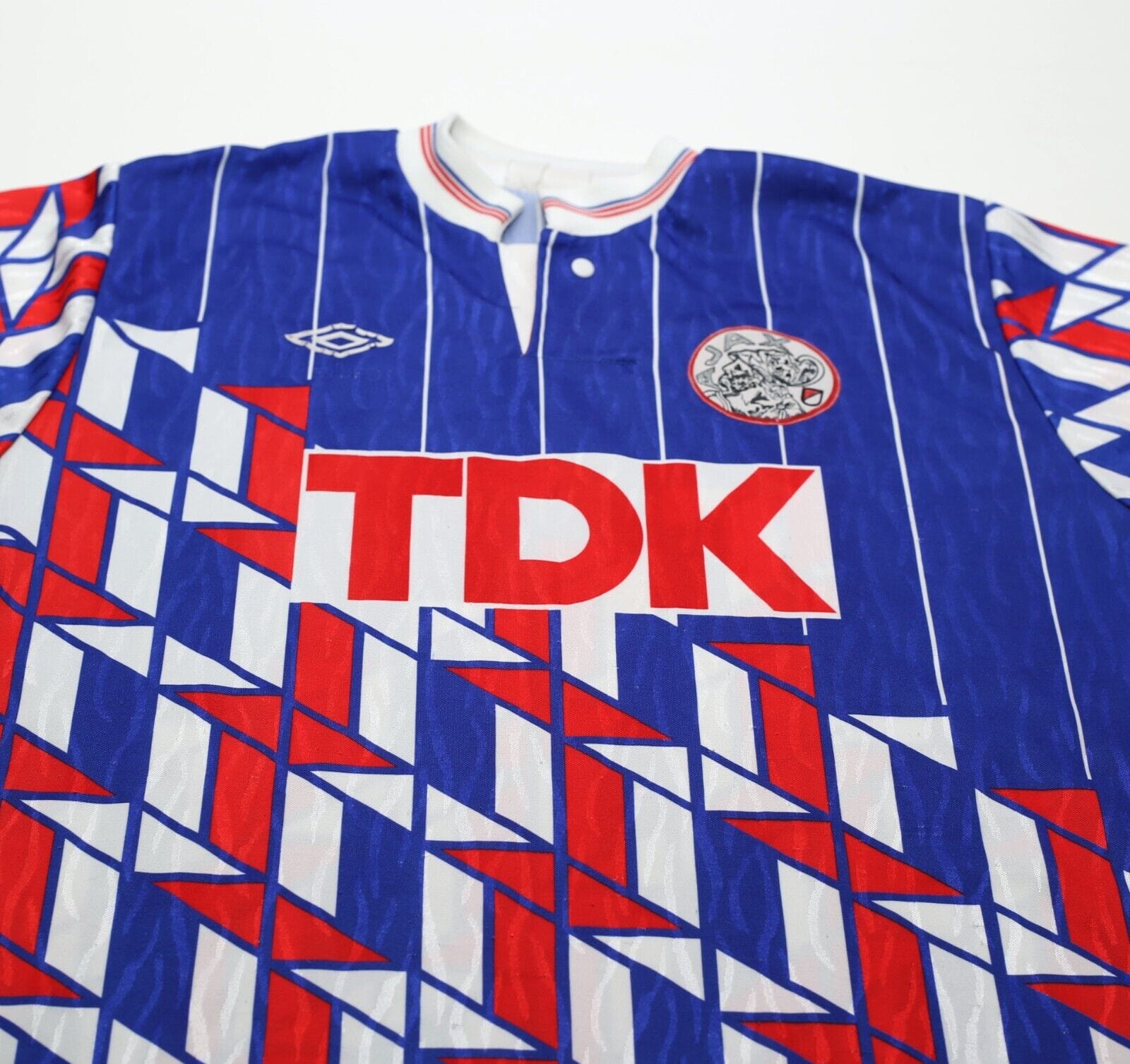 1989/90 AJAX Vintage Umbro Away Football Shirt Jersey (M)