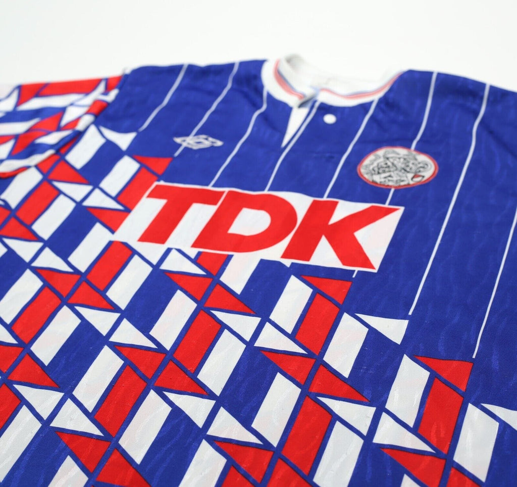 1989/90 AJAX Vintage Umbro Away Football Shirt Jersey (M)