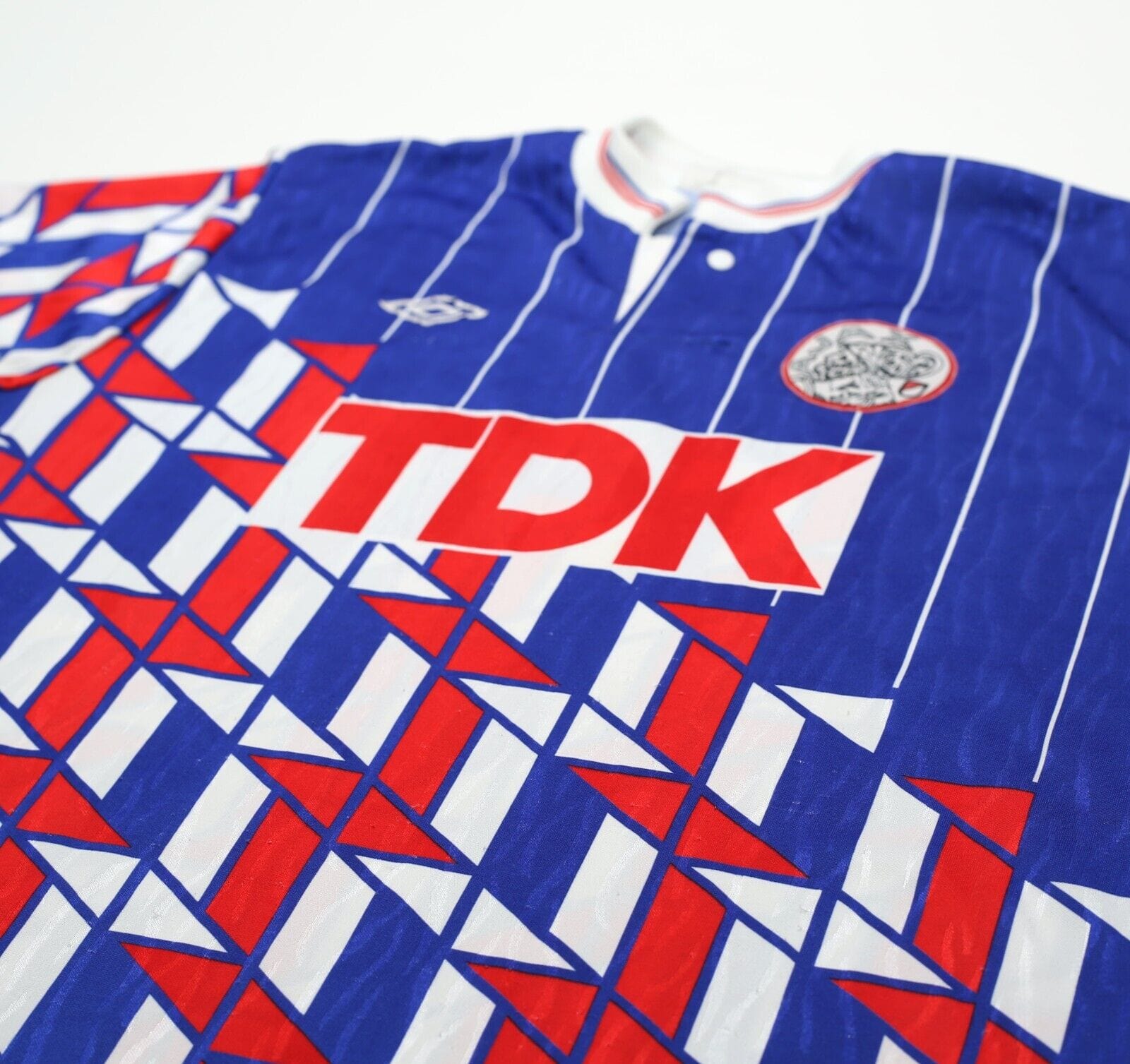 1989/90 AJAX Vintage Umbro Away Football Shirt Jersey (M)