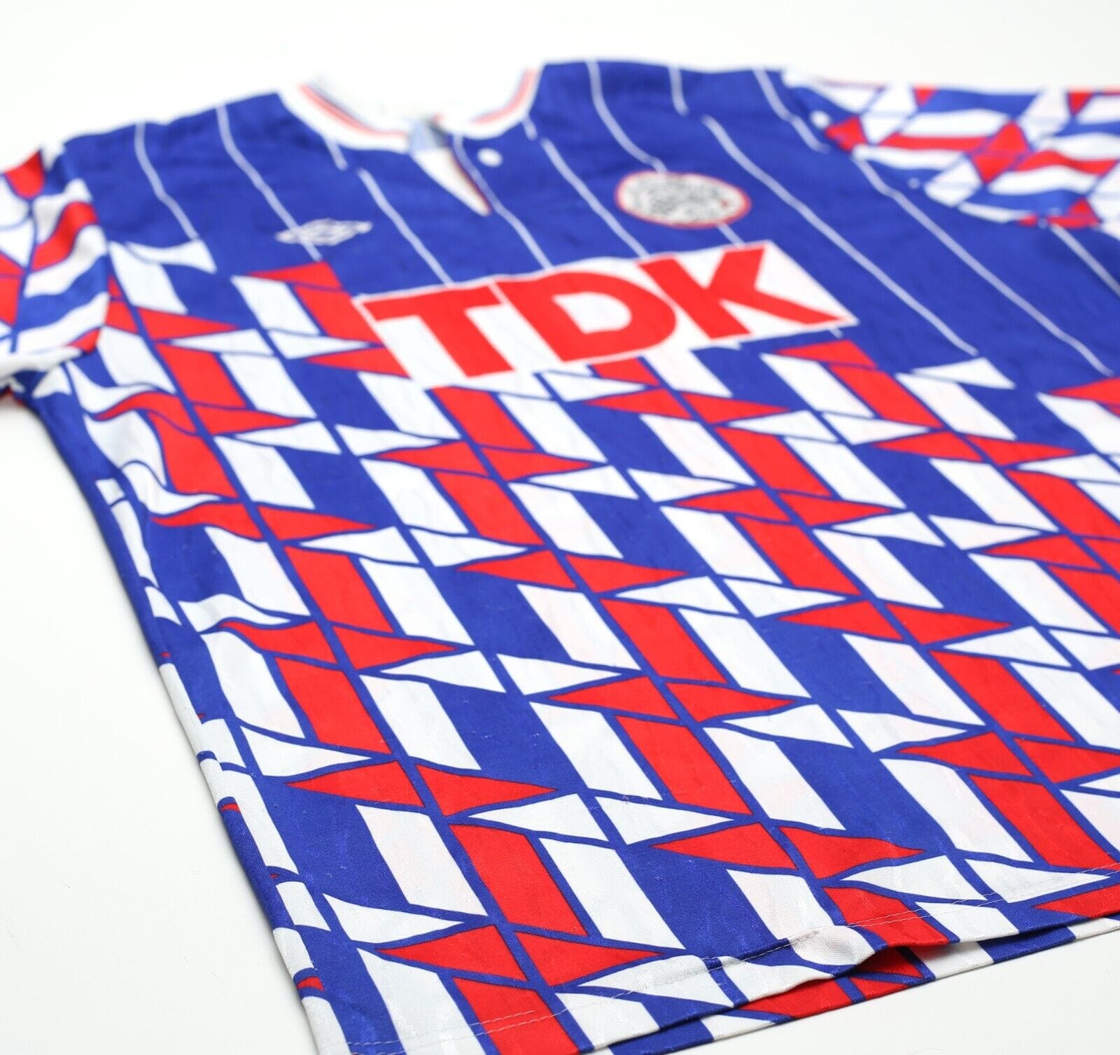 1989/90 AJAX Vintage Umbro Away Football Shirt Jersey (M)