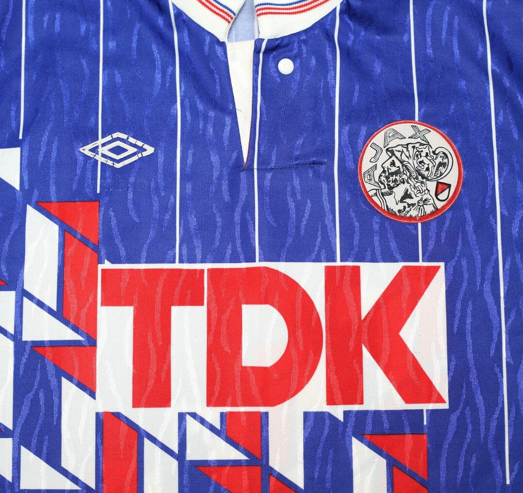 1989/90 AJAX Vintage Umbro Away Football Shirt Jersey (M)