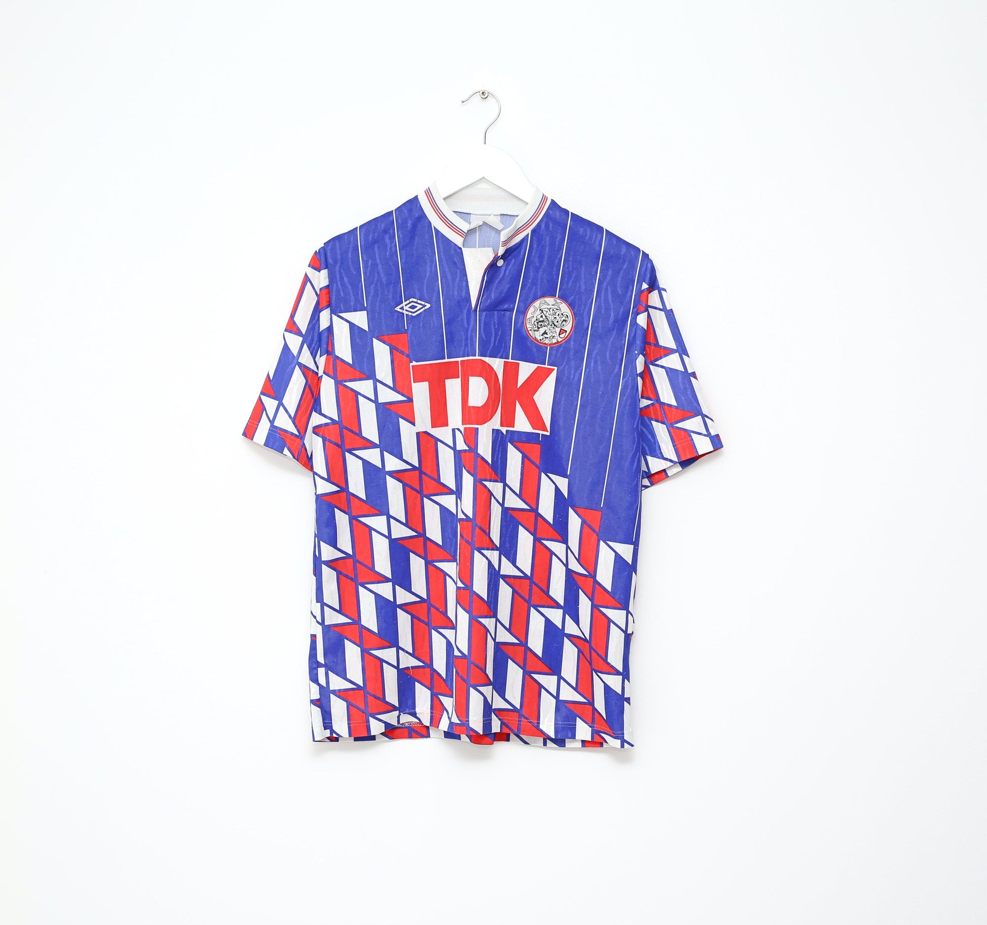 1989/90 AJAX Vintage Umbro Away Football Shirt Jersey (M)