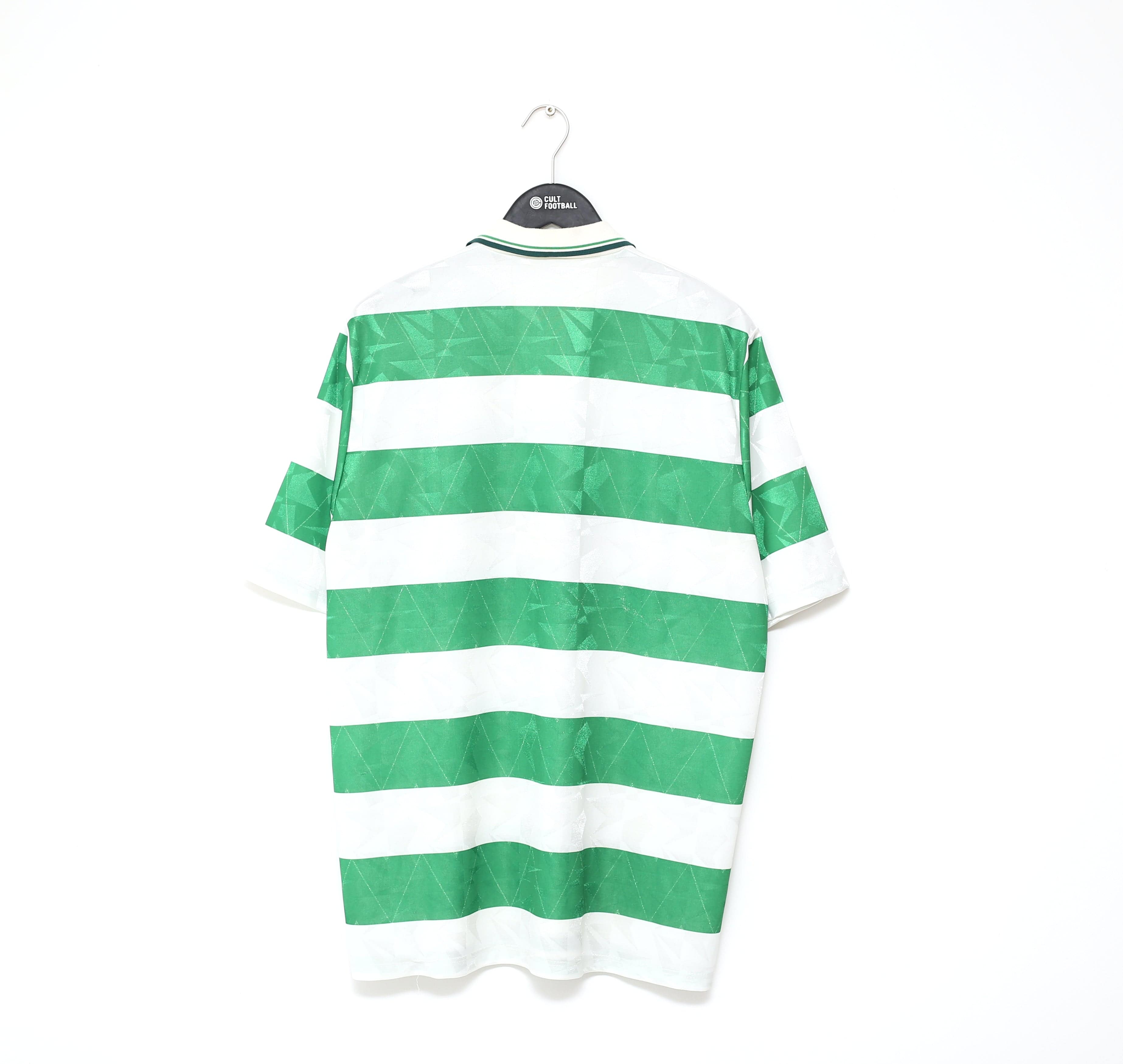 1989/91 CELTIC Vintage Umbro Home Football Shirt Jersey (XL) Nicholas, Collins