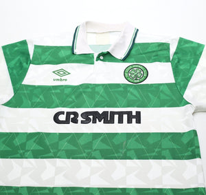 1989/91 CELTIC Vintage Umbro Home Football Shirt (M)