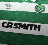 1989/91 CELTIC Vintage Umbro Home Football Shirt (M)