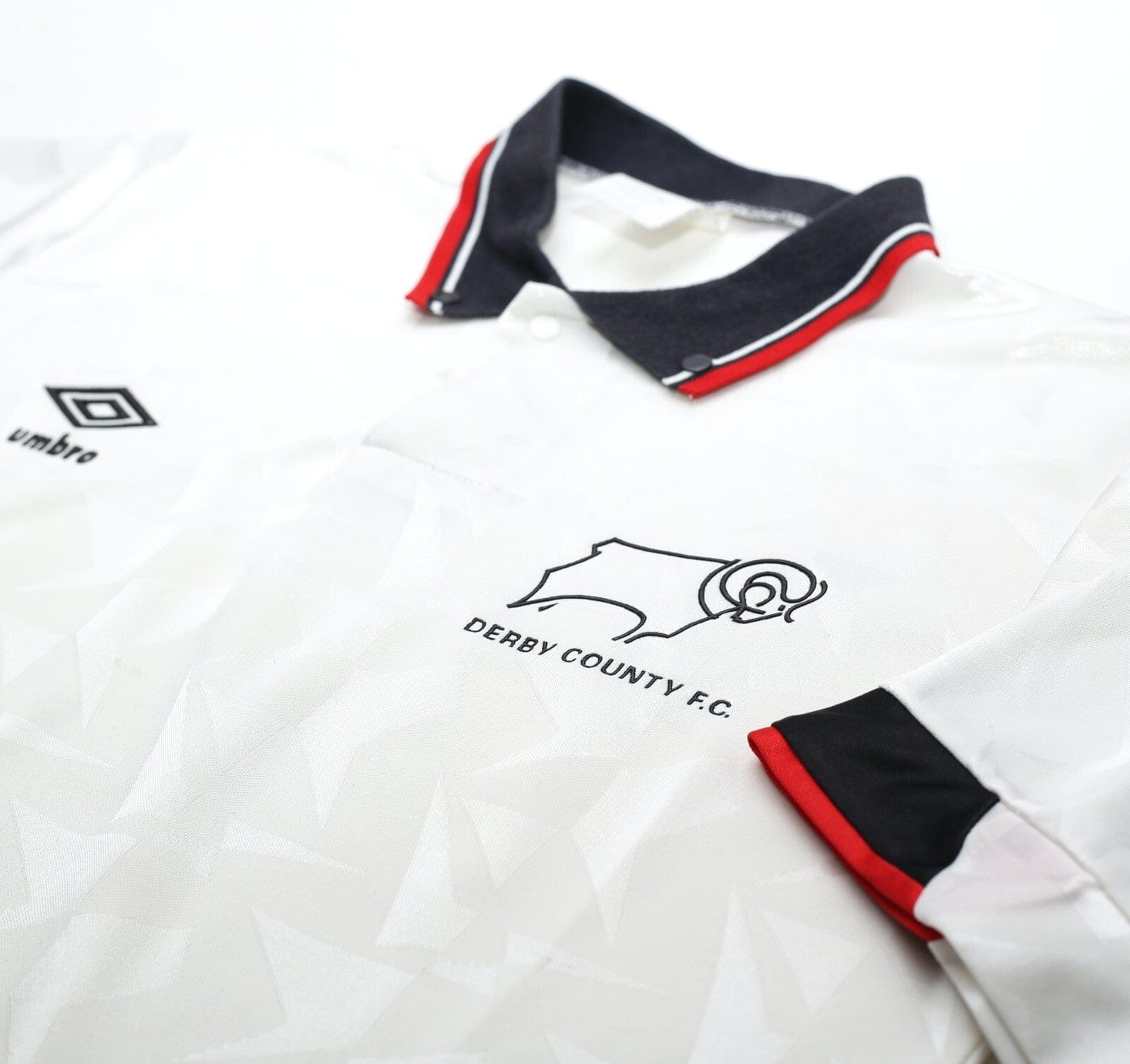 1989/91 DERBY COUNTY Vintage Umbro Home Football Shirt (M)