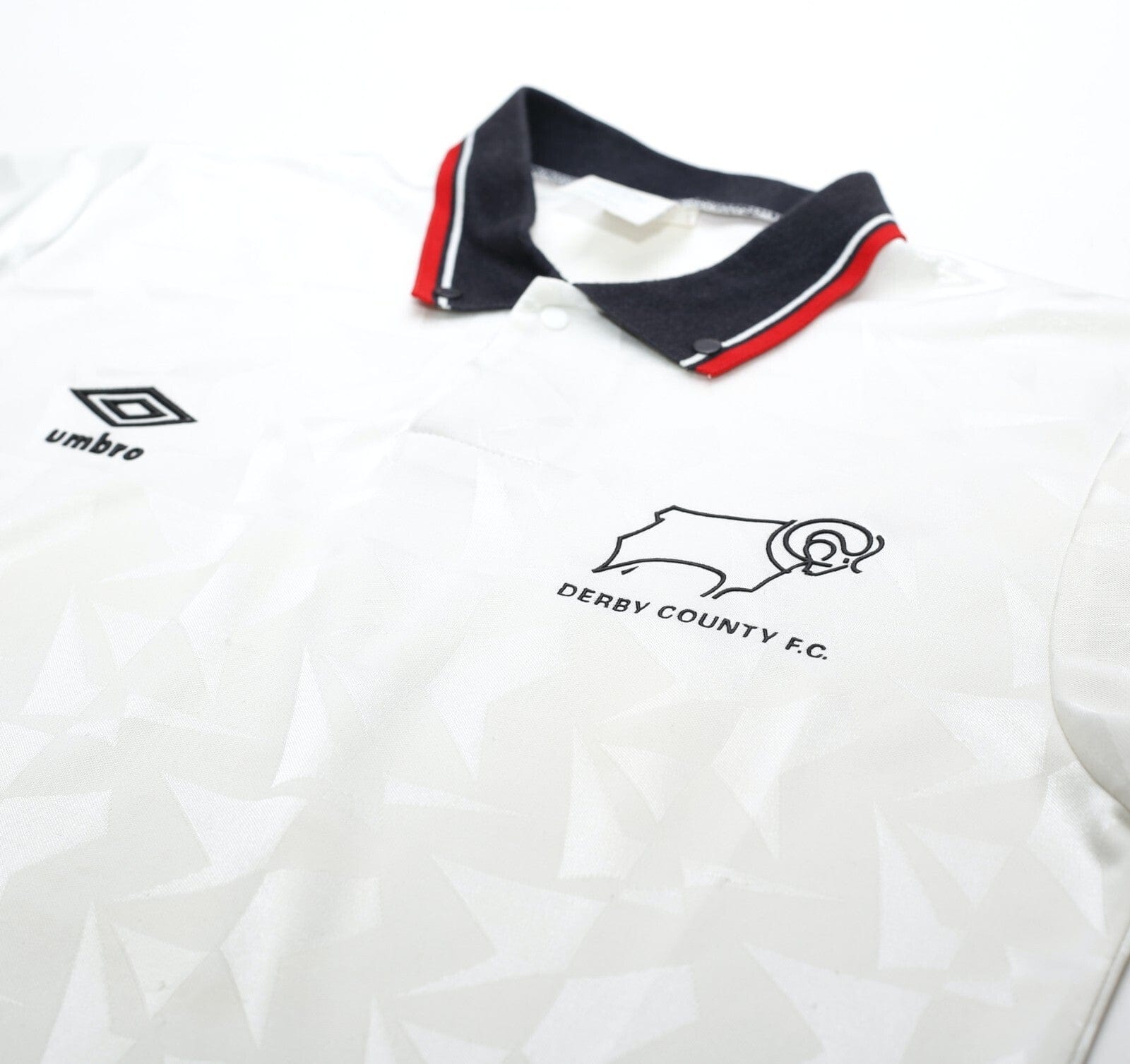 1989/91 DERBY COUNTY Vintage Umbro Home Football Shirt (M)