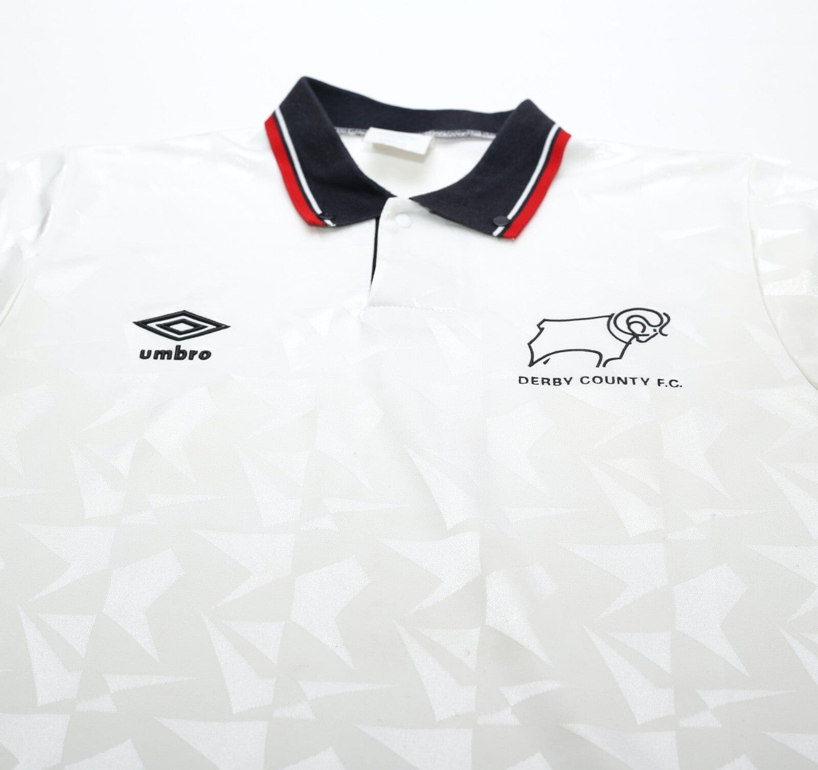 1989/91 DERBY COUNTY Vintage Umbro Home Football Shirt (M)