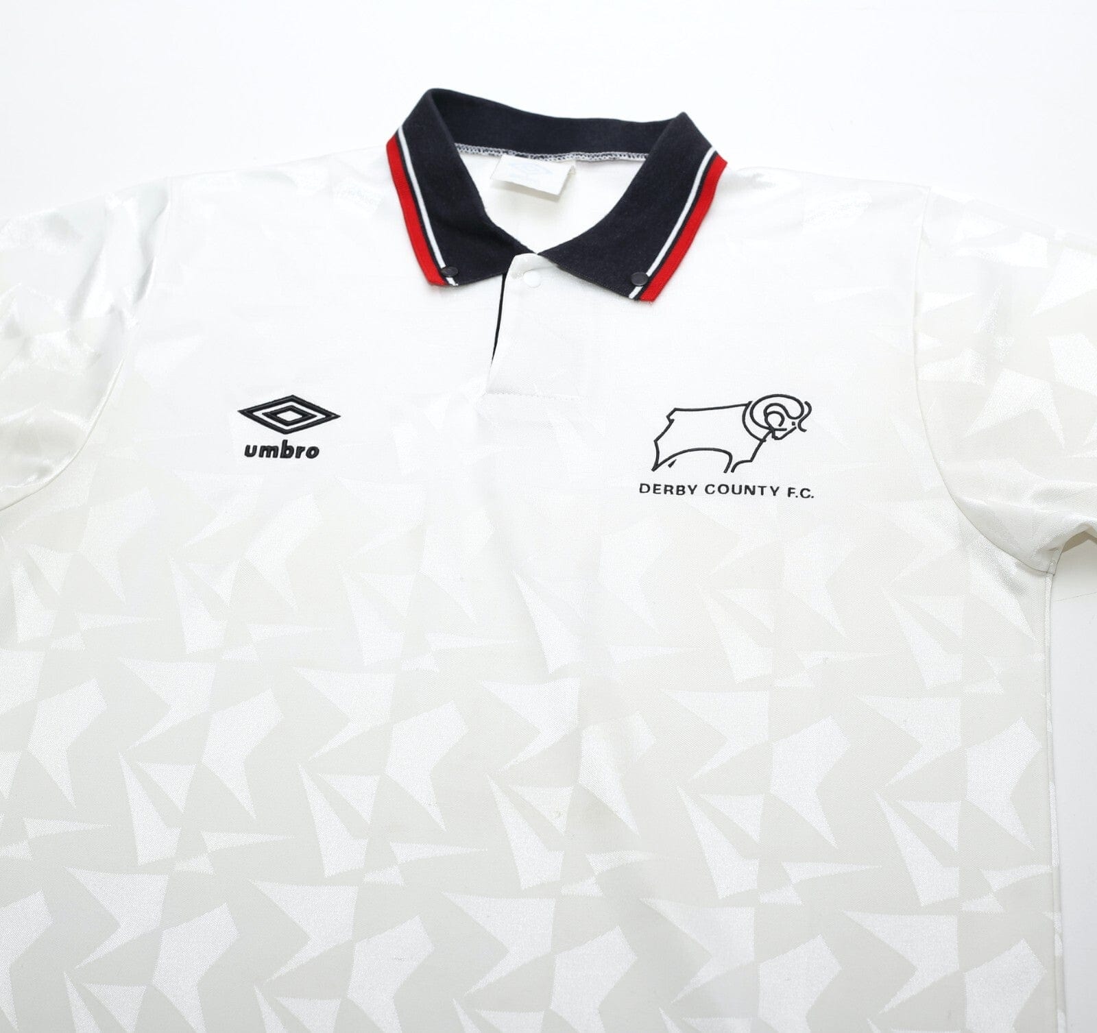 1989/91 DERBY COUNTY Vintage Umbro Home Football Shirt (M)