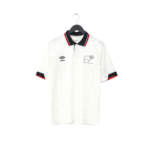 1989/91 DERBY COUNTY Vintage Umbro Home Football Shirt (M)