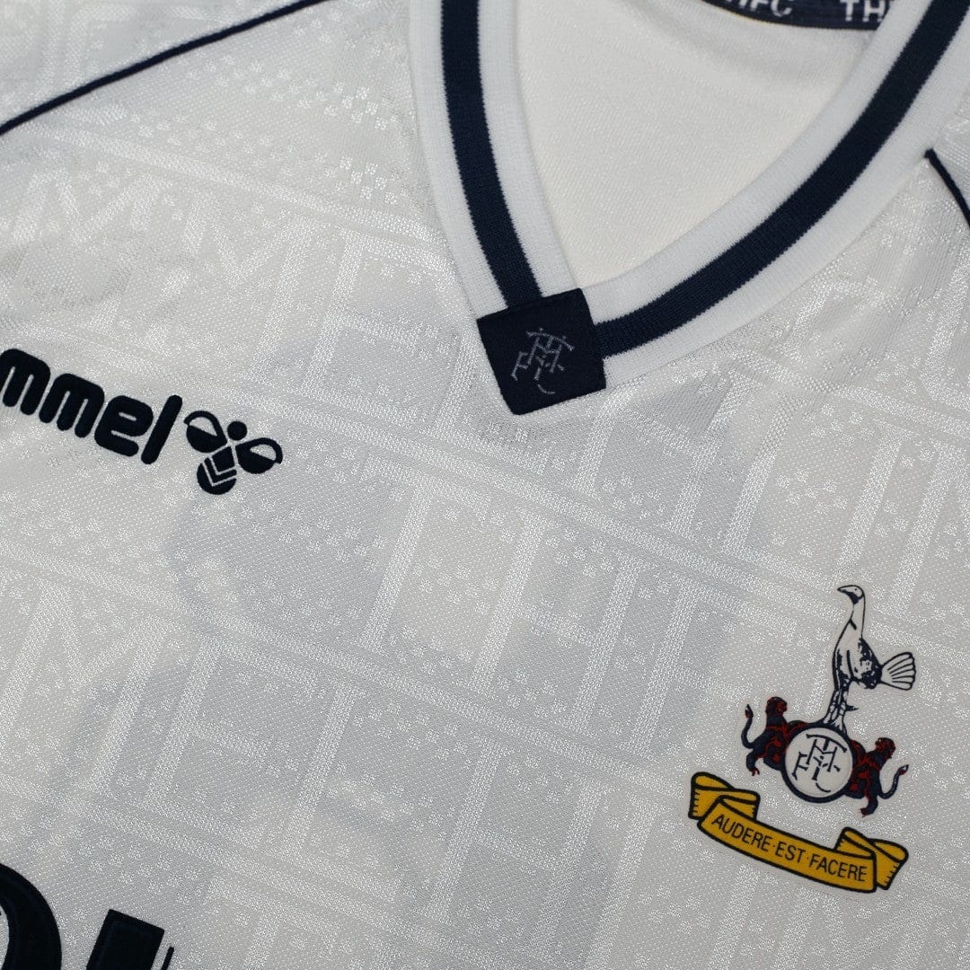 1989/91 Gascoigne #8 Tottenham Hotspur Vintage Hummel Home Football Shirt (M)