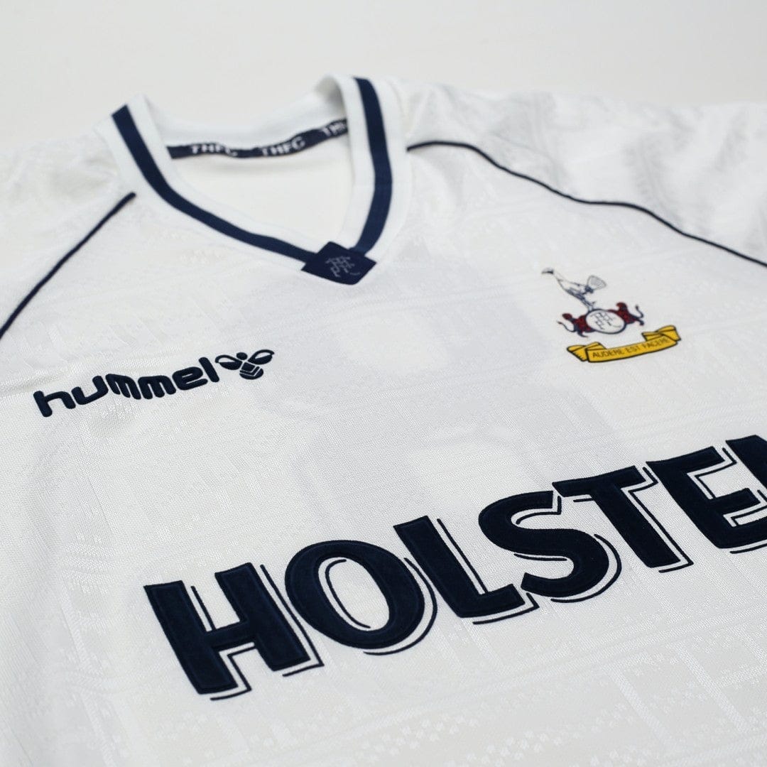 1989/91 Gascoigne #8 Tottenham Hotspur Vintage Hummel Home Football Shirt (M)