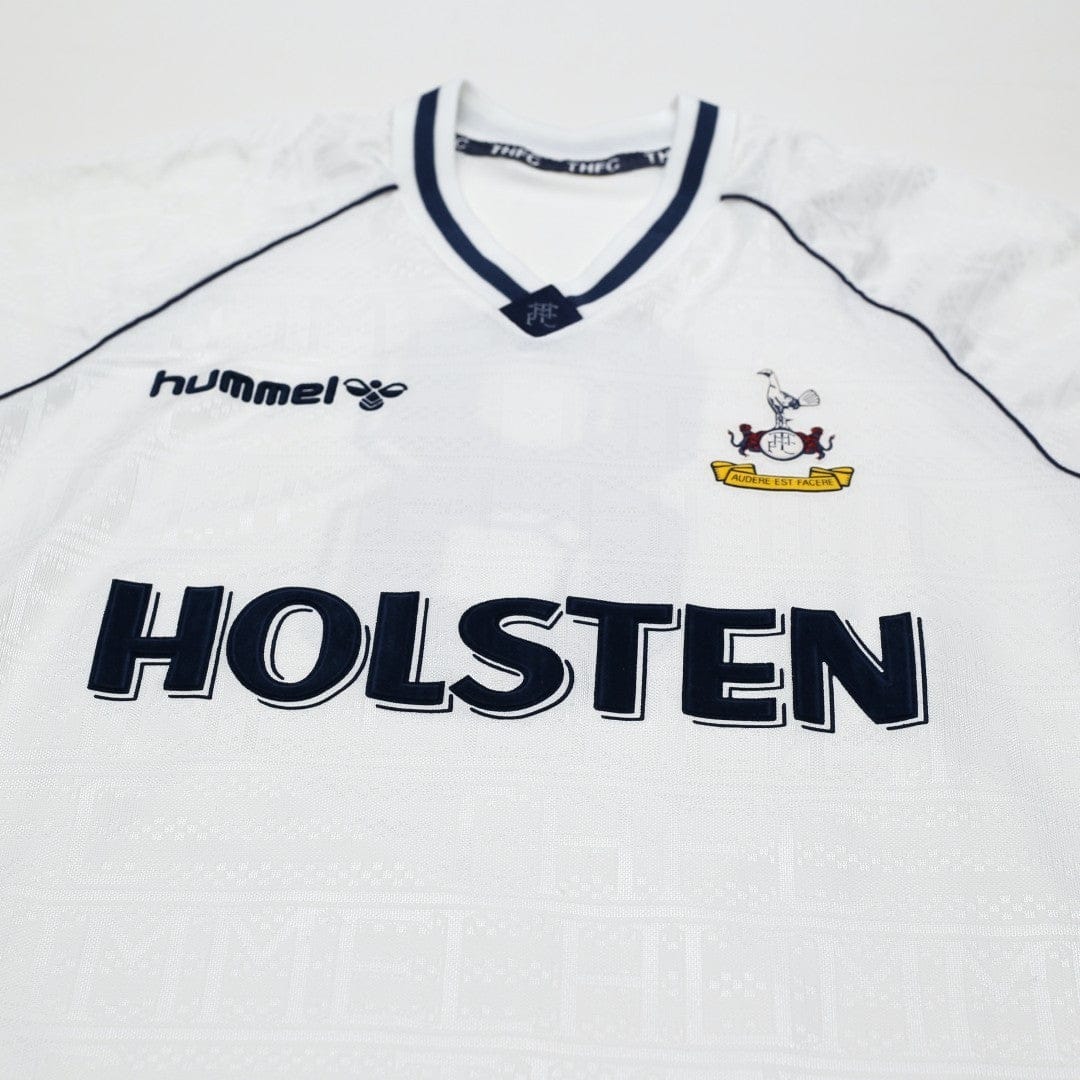 1989/91 Gascoigne #8 Tottenham Hotspur Vintage Hummel Home Football Shirt (M)